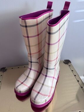 COACH Paisley Tattersall Rainboots - 8